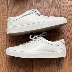 KOIO women’s gray Sandstone - Capri -  Leather Low-Profile Sneakers - 6